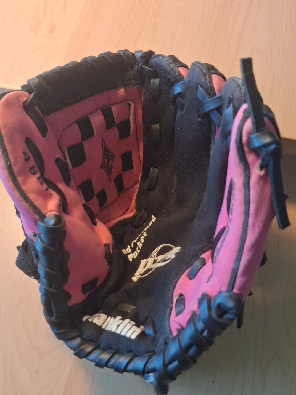 Kids' Pink & Black Baseball Glove